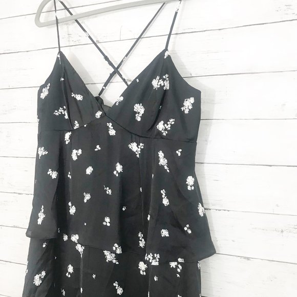 NWOT Bardot Dalia Floral Black Ruffle Maxi Dress - Picture 5 of 8